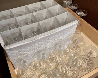 Crystal glassware - coupes, wine stems