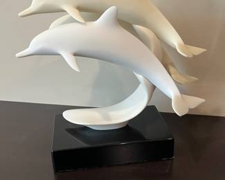 vintage dolphin sculpture