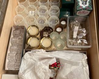 hostess items - votives, napkin rings, candles