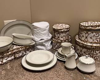 vintage Mikasa Belair Ivory china set for 12