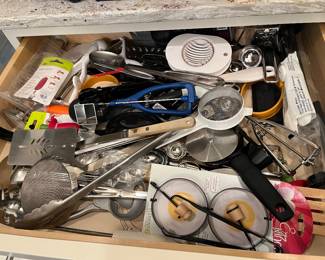tons of kitchen utensils