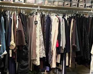 SO MANY womens sz 8.5-9 shoes and M/L clothes