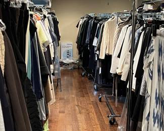 SO MANY womens sz 8.5-9 shoes and M/L clothes