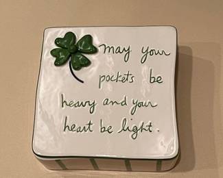 Dept 56 St. Patrick's Day porcelain box