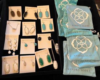 several Kendra Scott earrings & necklaces - never worn