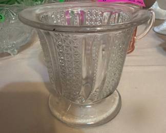 Antique 1890's EAPG McKee feather celery vase