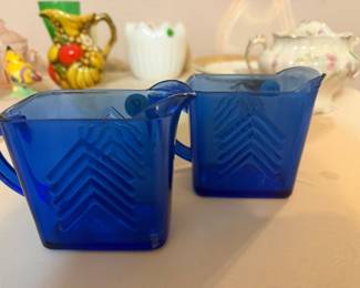 Depression glass chevron pattern