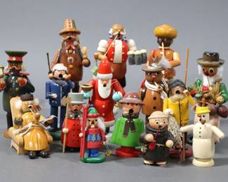 Collection of German Wooden Incense Smokers