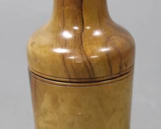 Treen Boxwood Style Cased Medicine Bottle