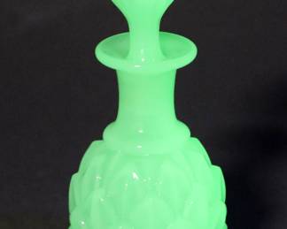 Uranium Carnaval Frosted Glass Bottle