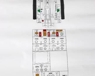 Boeing 737-300 Cockpit Control Panel Layout Poster USAir May 1990