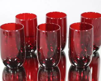 Anchor Hocking Royal Ruby Red "Roly Poly" Tumblers