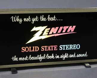 Lighted Zenith Advertising Piece. NIB -We opened the box for the first time.