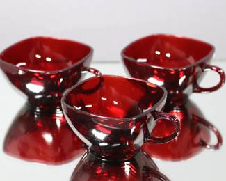 Anchor Hocking Royal Ruby Red Punch or Tea Cups