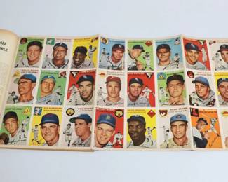 First Issue Sports Illustrated Aug 16, 1954 with 3 panel Tops Baseball Cards Insert