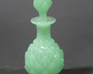 Uranium Carnaval Frosted Glass Bottle