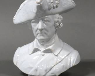 Ceramic Bust of King Frederick II of Prussia