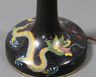 Art Deco Asian Inspired Dragon Lamp