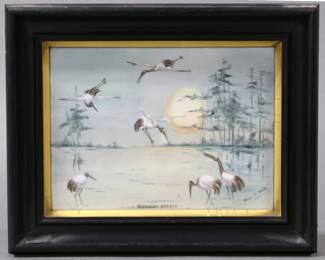 Hand Painted Tile Dated 1916