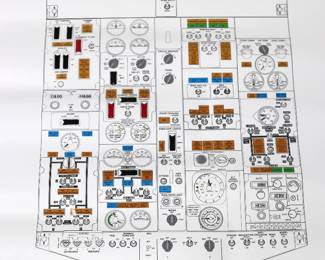 Boeing 737-300 Cockpit Control Panel Layout Poster USAir May 1990
