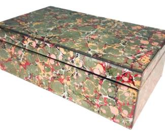 Marbled Green Glass Box