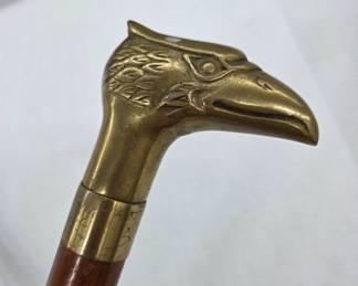 Brass Bird Cane and Black Cane Set