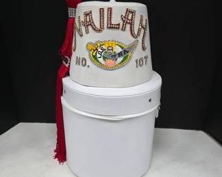 Embroidered Masonic Fez with Carrying Case