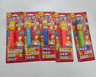 Simpsons PEZ Candy Dispensers in Packaging