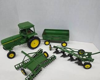 John Deere Diecast Tractor and Implements