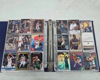Binder of Basketball Trading Cards