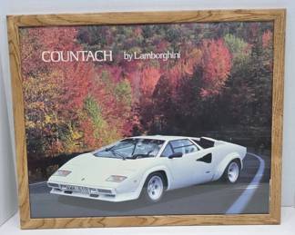 Lamborghini Countach Framed Poster