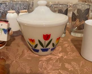Fire King grease jar
