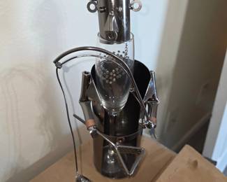 Tin Fisherman Wine Bottle Holder