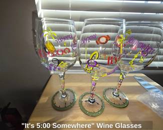 Its Somewhere Wine Glasses