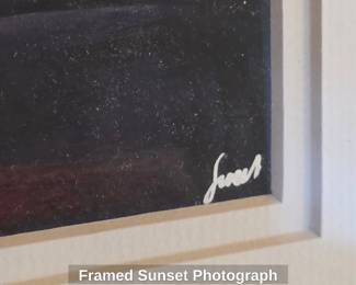 Framed Sunset Photograph second image