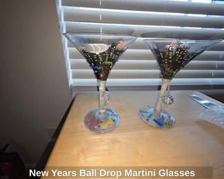 New Years Ball Drop Martini Glasses