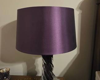 Pair of Purple Bedside Lamps