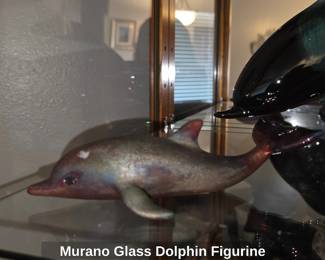 Murano Glass Dolphin Figurine