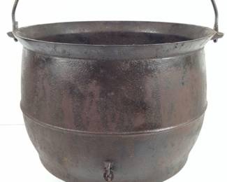 Early American Cast Iron Hearth Cauldron