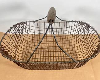 Antique French Wire Egg Basket