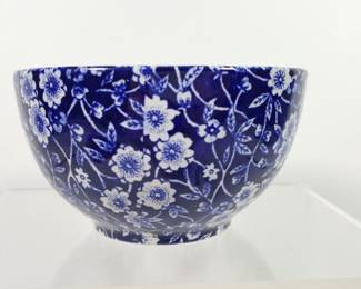 Calico Burleigh Cobalt Blue Dessert Bowl