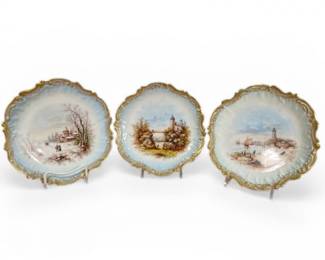 Antique Limoge France Hand Painted Porcelain Plates