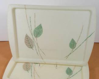 Mid-Century Set Of 4 Melamine Serving Trays