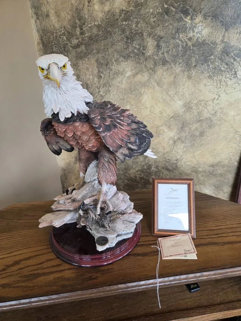 001 Dear Aquila Bald Eagle Sculpture  Limited Edition by Ermanno Farina
