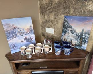 Thomas Kinkade LightUp Canvas Prints with Mugs