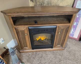 Corner Electric Fireplace Media Console  FMI