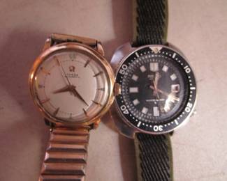 Omega automatic & Seiko diver watch