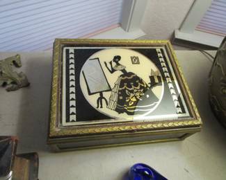 Antique postcard box