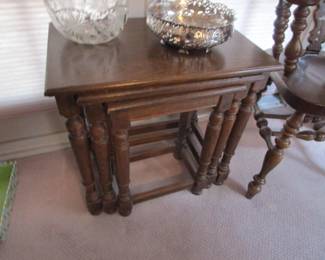 Antique nesting table set