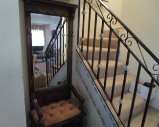 Antique hall tree